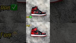 Real Vs Fake Patent Bred Jordan 1 sneakerhead sneakers viral [upl. by Pelagi]