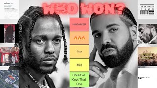 Kendrick Lamar vs Drake Diss Song Tier List  Ranking The Classic Rap Beef  Who Won [upl. by Also]