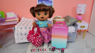 Baby Alive doll Ayla packing for vacation [upl. by Blase]