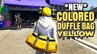 GTA 5 ONLINE  NEW HOW TO GET YELLOW COLORED DUFFLE BAGS SOLO OR W FRIEND AFTER 150 UPDATE [upl. by Nodnelg473]