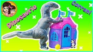 UN DINOSAURIO NOS PERSIGUE  LAS LEONCITAS KIDS  Parte 2 [upl. by Rep223]