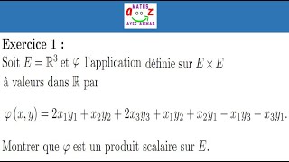 Exercice corrigé 1 sur les espaces euclidiens  Produit scalaire [upl. by Atimad]