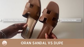 Style  Hermès Oran Sandal Vs Steve Madden Hadyn Sandal  Mishell F [upl. by Kirchner436]