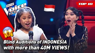 The MOST VIEWED Blind Auditions of The Voice Kids Indonesia 2021 🇮🇩  Top 10 [upl. by Eemaj928]