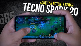 TECNO SPARK 20 Test de POTENCIA y RENDIMIENTO│Prueba de JUEGOS y CALENTAMIENTO│HELIO G85 [upl. by Tedra]