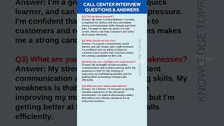 Call Center Interview Questions and Answers  Call Center Job Interview Questions and Answers [upl. by Notgnirrab]