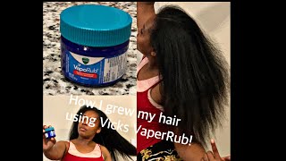 How I grew my hair using Vick VapoRub How to grow your hair using Vick vapoRub [upl. by Aynotahs]