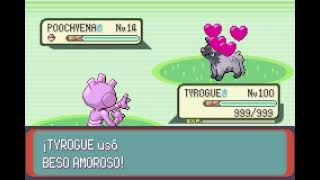 POKEMON EMERALD  TYROGUE  BESO AMOROSO  LOVELY KISS [upl. by Eisset]