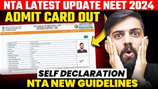 NEET Admit Card 2024 Complete Details and NTA Guidelines For NEET 2024 ✅ [upl. by Margarida]