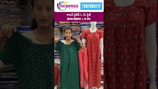 Budget Friendly Cotton Nighties L XL  Nighties wholesale and retail shop in Hyderabad The Womenza [upl. by Riki]