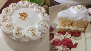 Super Testy Eggless Vanilla Moist Cake In Kadai  No Egg  No Oven Moist Cake Recipe [upl. by Nuaj]