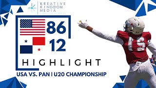 USA vs PANAMA  IFAF U20 WORLD CHAMPIONSHIPS  Game Highlights [upl. by Galloway]