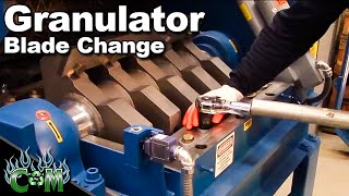 1626CMHD Granulator Blade Change [upl. by Aipmylo]