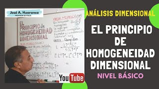 EL PRINCIPIO DE HOMOGENEIDAD DIMENSIONAL TEORÍA Y PROBLEMAS Nivel básico [upl. by Phillane]