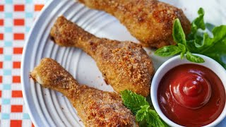 Recette  Pilons de poulet panés à laméricaine [upl. by Goldwin]