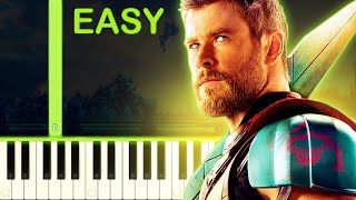 THOR RAGNAROK THEME  EASY Piano Tutorial [upl. by Sitoiganap90]