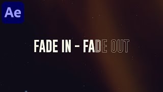 Advance FadeIn and FadeOut Text Animation in After Effects  After Effects Tutorial  No Plugins [upl. by Fowle]