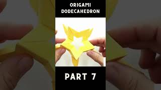 Origami Dodecahedron Tutorial 🌟 How to Fold a Stunning 12Sided Paper Polyhedron Part 7 [upl. by Ainala869]