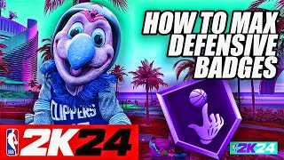 NEW FASTEST WAY TO MAX DEFENSIVE BADGES ON NBA 2K24 HOW TO GET ALL BADGES FAST AND EASY IN 2K24 [upl. by Eniale]