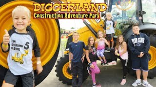 Kids Operate REAL Construction Machinery at Diggerland USA  Crazy8Family [upl. by Fredek316]