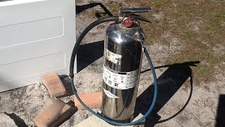 Fire Extinguisher becomes a Compressed Air Cylinder  Yep [upl. by Natala]