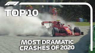 The 10 Most Dramatic Crashes of the 2020 F1 Season [upl. by Hutson]