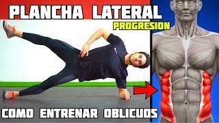 PLANCHA LATERAL 🔥 ABDOMINALES OBLICUOS de Acero con esta Progresión ✅ [upl. by Monte]