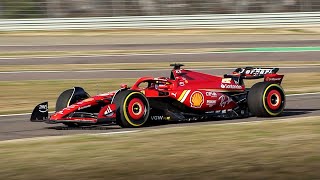 Ferrari SF24 F1 2024 Car Filming Day at Fiorano Circuit [upl. by Silado]