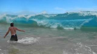 POV Massive wave at Big Beach in Maui wipes swimmers out [upl. by Sirak]