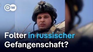 Stromstöße und Schläge Ukrainischer Soldat berichtet über Kriegsgefangenschaft  DW Nachrichten [upl. by Nyrrek]