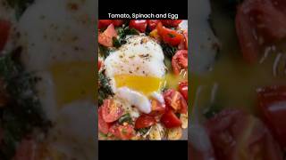 Simple Tomato Spinach and Egg for breakfast breakfast brunch eggs [upl. by Corrina]