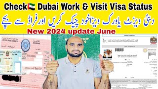 How Can Check Dubai Visit and work visa status onlinehow check dubai family and partner visa status [upl. by Steffin361]