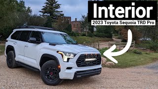 2023 Toyota Sequoia TRD Pro Interior  Detailed Walkthrough [upl. by Yenruoj]