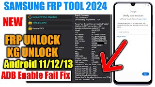 Samsung Frp Bypass With FRP Tool 2024  android 111213  Enable Adb Fail  New security [upl. by Osber]