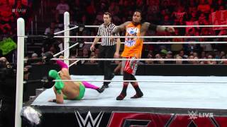 The Usos vs Los Matadores Raw March 9 2015 [upl. by Ahsiri]