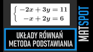 Układy równań  metoda podstawiania [upl. by Ettevol449]