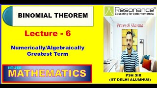 Numerically  Algebraically Greatest Term in Binomial ExpansionLecture6 [upl. by Kcoj]