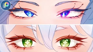 🌼How To Draw Genshin Impact Eyes in ibis paint x [upl. by Irmgard]