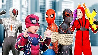 PRO 5 SUPERHEROs Story  BAD GUYS Break Into The House amp kidnap SPIDERMAN  Action Real Life [upl. by Bibbie]