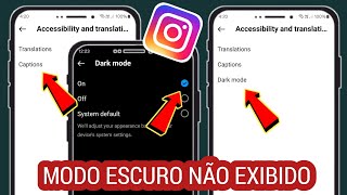 Como consertar o modo escuro que não aparece nas configurações do Instagram [upl. by Helen599]