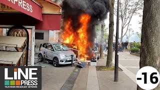 Défilé du 1er mai Scènes de guérilla urbaine dans la capitale  Paris  France 01 mai 2018 [upl. by Ainival]