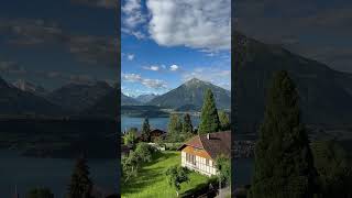 Sigriswil Switzerland overlooking Lake Thun Place of serenity switzerland lakethun travelisfun [upl. by Botzow775]