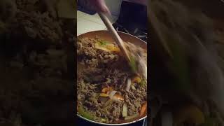 Steak with Peppers amp Onions sahmomlife dinnerrecipes dinnerideas foodie meal sahmom [upl. by Nahtanha]