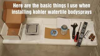 Installing a kohler watertile bodyspray [upl. by Bonn594]