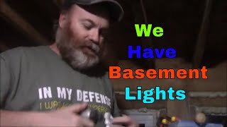 Lighting Up Our DIY Basement Wiring Up Lights [upl. by Amand]