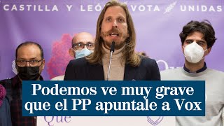 Unidas Podemos ve muy grave que Casado y Mañueco quotapuntalenquot a Vox [upl. by Furtek843]