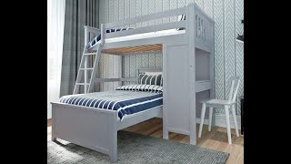 Solid Wood Loft Bed with Desk and Platform Bed  Bunk Beds Canada [upl. by Htebazileyram]