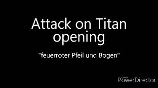 Attack on Titan  opening Feuerroter Pfeil und Bogen 1HOUR [upl. by Borchers858]