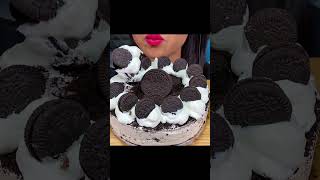 MUKBANG ASMR shorts OREO CHEESECAKE ICE CREAM CHOCOLATE MILK 먹방 Eating sounds [upl. by Radman]