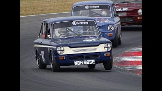 Hillman Imp battle at Snetterton  Pre 66 touring cars [upl. by Nireil447]